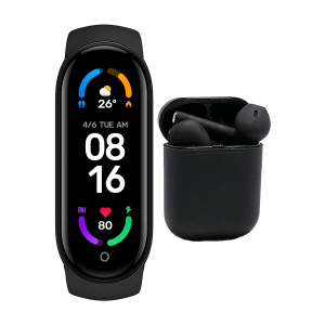 M4 Akıllı Bileklik I12 Siyah Bluetooth Kulaklık Ios Android Uyumlu Set