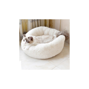 Beyaz Yumuşak Polar Kedi Yatağı - Köpek Yatağı Minder