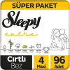 Sleepy Extra Günlük Aktivite Bebek Bezi 4 Numara Maxi 96 Adet
